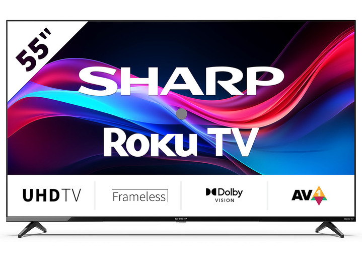 Fernseher - Sharp GJ4225E 4K-Ultra-HD-LED-Roku-Fernseher, in Farbe SCHWARZ Ansicht 5