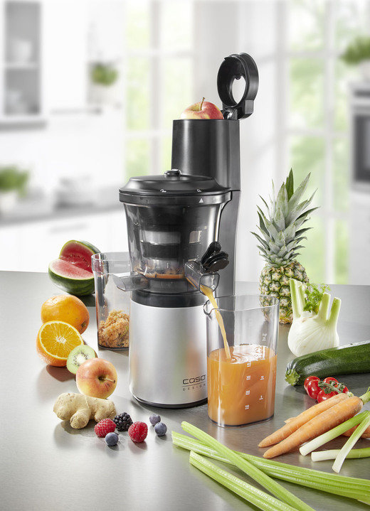 Küchengeräte - Slow Juicer für bis zu 30% höhere Saftausbeute, in Farbe SCHWARZ-SILBER