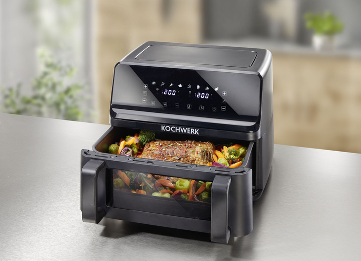 Heißluftfritteusen - Digitale Heißluftfritteuse mit Touchdisplay, in Farbe CREME Ansicht 7