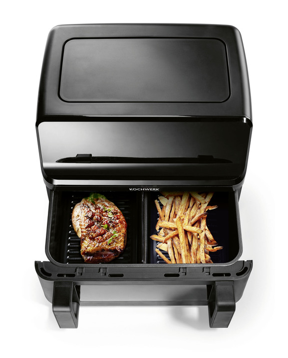 Heißluftfritteusen - Digitale Heißluftfritteuse mit Touchdisplay, in Farbe CREME Ansicht 3