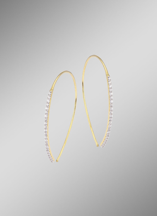 Ohrschmuck - Glamouröse Ohrhaken mit Brillanten, in Farbe  Ansicht 2