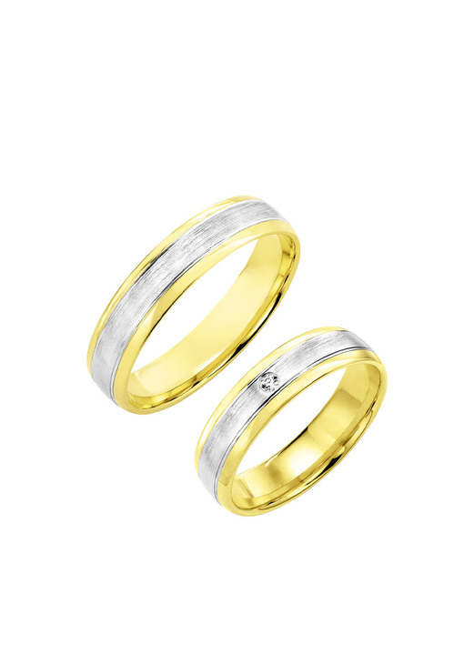 Trauringe - Klassischer Trauring in Bicolor, in Größe 160 bis 240, in Farbe  Ansicht 4