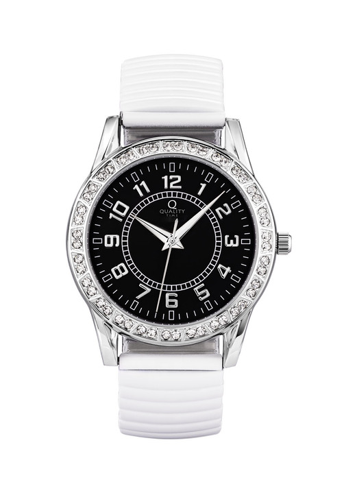 Zugband - Moderne Quartz-Damenuhr mit Zugband, in Farbe  Ansicht 2