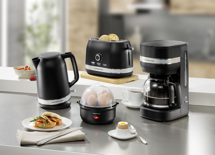 Küchengeräte-Serien - Frühstücksserie in modernem Design Ansicht 3 Küchengeräte-Serien - Frühstücksserie in modernem Design, in Farbe CREME, in Ausführung Eierkocher Ansicht 3