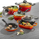 Töpfe & Pfannen - STONELINE® Kochtopf-Set, 15-teilig – Farbe ORANGE – Ansicht 1 Töpfe & Pfannen - STONELINE® Kochtopf-Set, 15-teilig, in Farbe ORANGE – Farbe ORANGE – Ansicht 1