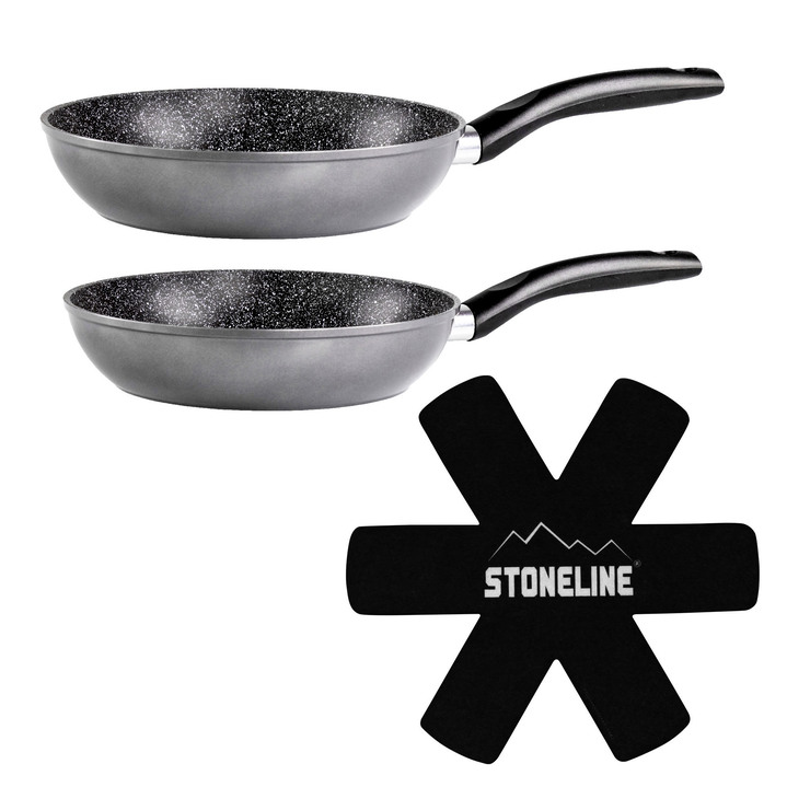 Töpfe & Pfannen - STONELINE® Pfannen-Set, 3-teilig, in Farbe ANTHRAZIT Ansicht 2