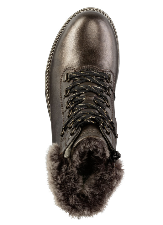 Stiefel & Stiefeletten - Remonte Schnür-Stiefelette mit Plüschkragen, in Größe 036 bis 042, in Farbe DUNKELBRONZE Ansicht 2