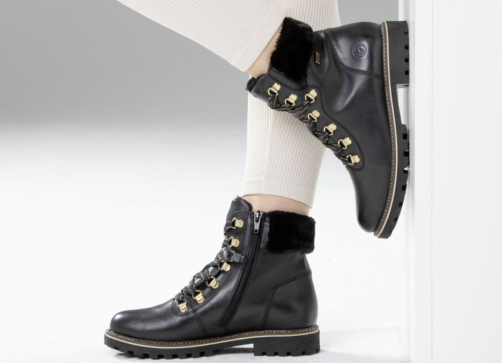 Stiefel & Stiefeletten - Remonte Schnür-Stiefelette mit Plüschkragen, in Größe 036 bis 042, in Farbe DUNKELBRONZE Ansicht 10