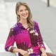 Blusen - Bluse mit farbbrillantem Druck, in Größe 036 bis 052, in Farbe FUCHSIA-LILA-SAND-BUNT – Farbe FUCHSIA-LILA-SAND-BUNT – Ansicht 1