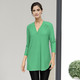 Blusen & Tuniken - Shirt-Tunika mit V-Ausschnitt – Farbe GRÜN Blusen & Tuniken - Shirt-Tunika mit V-Ausschnitt, in Größe L bis XXL, in Farbe GRÜN