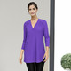 Blusen & Tuniken - Shirt-Tunika mit V-Ausschnitt, in Größe L bis XXL, in Farbe LILA