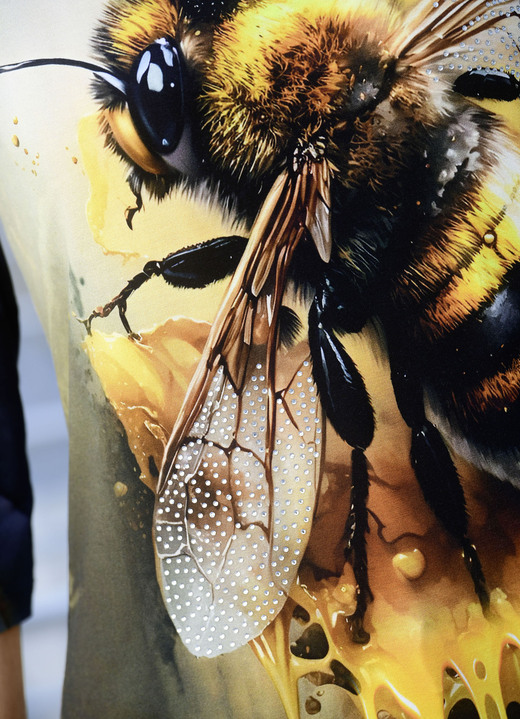 - Shirt mit Allover-Dessin, in Größe 038 bis 054, in Farbe GELB-SCHWARZ Ansicht 2