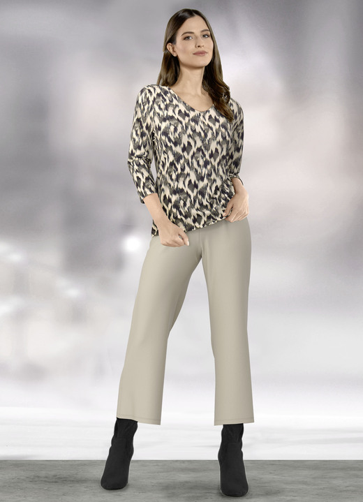 Shirts - Shirt mit farbbrillantem Allover-Druck Ansicht 2 Shirts - Shirt mit farbbrillantem Allover-Druck, in Größe 038 bis 052, in Farbe SCHILF-TAUPE-SCHWARZ Ansicht 2