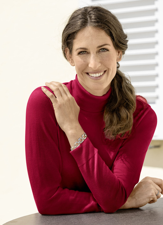 Basics - Pullover in weich fließender Qualität, in Größe 036 bis 052, in Farbe ROSÉ Ansicht 6