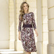 Kleider - Kleid mit Lederimitat-Einsatz – Farbe MAUVE-BEIGE-BUNT – Ansicht 1 Kleider - Kleid mit Lederimitat-Einsatz, in Größe 019 bis 054, in Farbe MAUVE-BEIGE-BUNT – Farbe MAUVE-BEIGE-BUNT – Ansicht 1