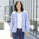 Basics - Strickjacke mit flauschig weichem Griff – Farbe HELLBLAU MELIERT – Ansicht 3 Basics - Strickjacke mit flauschig weichem Griff, in Größe L(44/46) bis XXL(52/54), in Farbe HELLBLAU MELIERT – Farbe HELLBLAU MELIERT – Ansicht 3