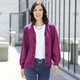 Basics - Strickjacke mit flauschig weichem Griff – Farbe MAGENTA MELIERT – Ansicht 3 Basics - Strickjacke mit flauschig weichem Griff, in Größe L(44/46) bis XXL(52/54), in Farbe HELLBLAU MELIERT – Farbe MAGENTA MELIERT – Ansicht 3