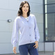 Basics - Strickjacke mit flauschig weichem Griff – Farbe HELLBLAU MELIERT – Ansicht 4 Basics - Strickjacke mit flauschig weichem Griff, in Größe L(44/46) bis XXL(52/54), in Farbe HELLBLAU MELIERT – Farbe HELLBLAU MELIERT – Ansicht 4