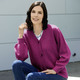 Basics - Strickjacke mit flauschig weichem Griff – Farbe MAGENTA MELIERT – Ansicht 2 Basics - Strickjacke mit flauschig weichem Griff, in Größe L(44/46) bis XXL(52/54), in Farbe HELLBLAU MELIERT – Farbe MAGENTA MELIERT – Ansicht 2