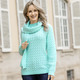Basics - Pullover mit Schal in weicher Qualität – Farbe EISBLAU – Ansicht 5 Basics - Pullover mit Schal in weicher Qualität, in Größe L(44/46) bis XS(32/34), in Farbe BEERE – Farbe EISBLAU – Ansicht 5