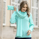 Basics - Pullover mit Schal in weicher Qualität, in Größe L(44/46) bis XS(32/34), in Farbe EISBLAU – Farbe EISBLAU – Ansicht 3