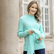 Basics - Pullover mit Schal in weicher Qualität – Farbe EISBLAU – Ansicht 4 Basics - Pullover mit Schal in weicher Qualität, in Größe L(44/46) bis XS(32/34), in Farbe BEERE – Farbe EISBLAU – Ansicht 4