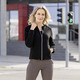 Blusen - Blusenjacke mit Stehkragen – Farbe SCHWARZ – Ansicht 1 Blusen - Blusenjacke mit Stehkragen, in Größe 034 bis 050, in Farbe SCHWARZ – Farbe SCHWARZ – Ansicht 1