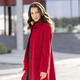 Wolljacken - Longjacke mit stilvoll verdeckter Knopfleiste – Farbe ROT – Ansicht 2 Wolljacken - Longjacke mit stilvoll verdeckter Knopfleiste, in Größe 038 bis 054, in Farbe ROT – Farbe ROT – Ansicht 2