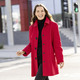 Wolljacken - Longjacke mit stilvoll verdeckter Knopfleiste, in Größe 038 bis 054, in Farbe ROT – Farbe ROT – Ansicht 3
