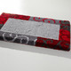 Badgarnituren - Badgarnitur in Supersoft-Qualität, in Größe 100 (Vorleger halbrund, 50/ 80 cm) bis 112 (WC-Deckelbezug, 47/ 50 cm), in Farbe GRAU-ROT