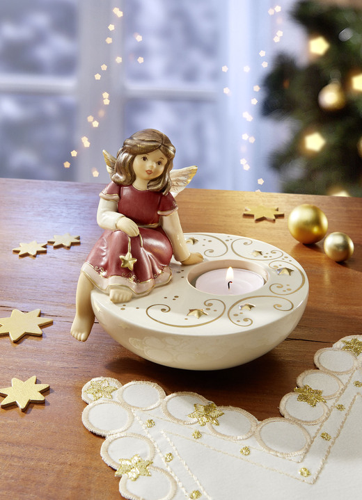 Goebel-Figuren - Teelichthalter aus hochwertigem Feinsteingut, in Farbe CHAMPAGNER Ansicht 2