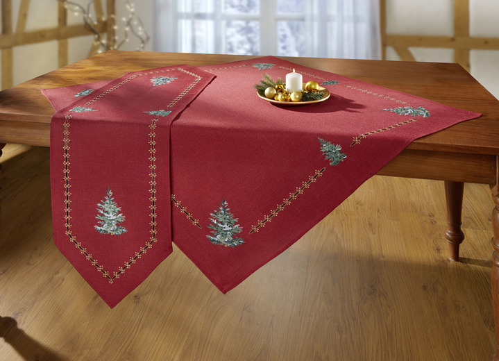 Tischdecken - Tisch- und Raumdekoration mit Glitzergarn, in Größe 135 (2 Platzsets, 30/ 45 cm) bis 404 (Kissenbezug, 40/ 40 cm), in Farbe ECRU Ansicht 4