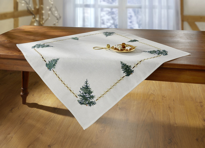 Tischdecken - Tisch- und Raumdekoration mit Glitzergarn, in Größe 135 (2 Platzsets, 30/ 45 cm) bis 404 (Kissenbezug, 40/ 40 cm), in Farbe ECRU Ansicht 6