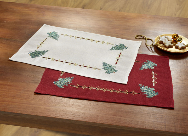 Tischdecken - Tisch- und Raumdekoration mit Glitzergarn, in Größe 135 (2 Platzsets, 30/ 45 cm) bis 404 (Kissenbezug, 40/ 40 cm), in Farbe ECRU Ansicht 3