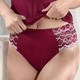 Slips - Slip mit Elastikspitze, in Größe 036 bis 050, in Farbe BORDEAUX – Farbe BORDEAUX – Ansicht 2