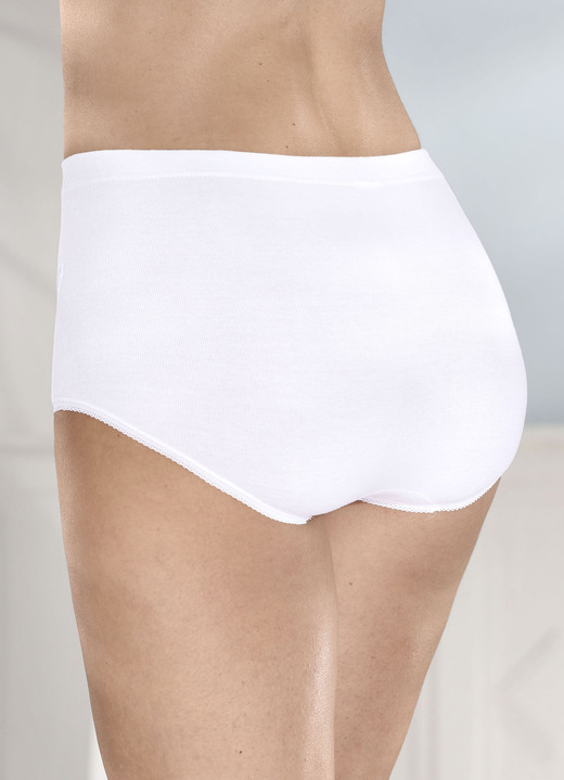 Nina von C. - Viererpack Nina von C. Slips mit Bastitmotiv, in Größe 040 bis 054, in Farbe WEISS Ansicht 2