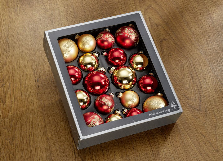 Christbaumschmuck - Edler Baumschmuck aus hochwertigem Thüringer Glas, in Farbe ROT-GOLD, in Ausführung Sterne, 4-teilig Ansicht 4