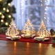 Weihnachtliche Geschenkideen - Teelichthalter aus Holz, 3er-Set, in Farbe NATUR