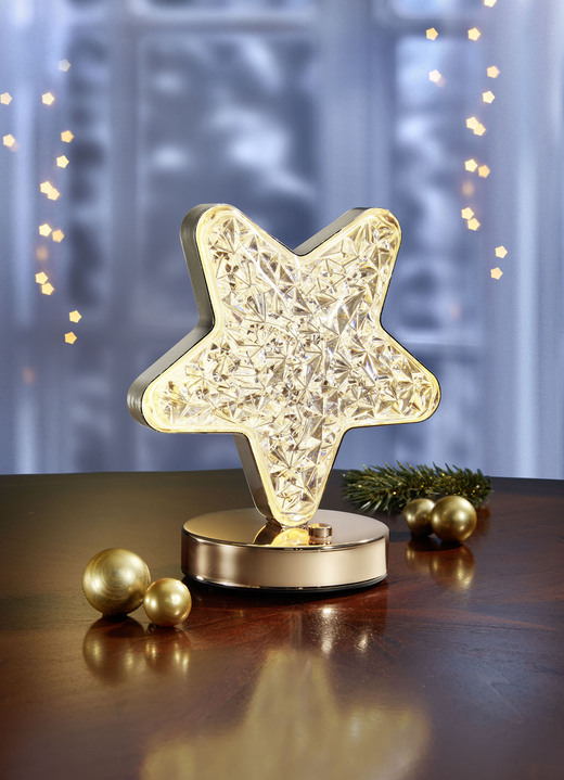 - LED-Tischleuchte in Sternenform, in Farbe TRANSPARENT-GOLD