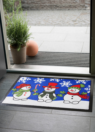 Fußmatte mit Schneemann-Motiv