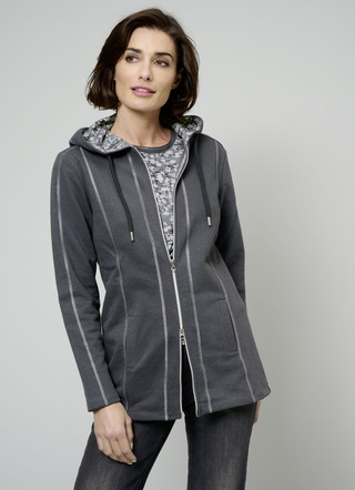 Sweatjacke mit seitlichen Eingrifftaschen