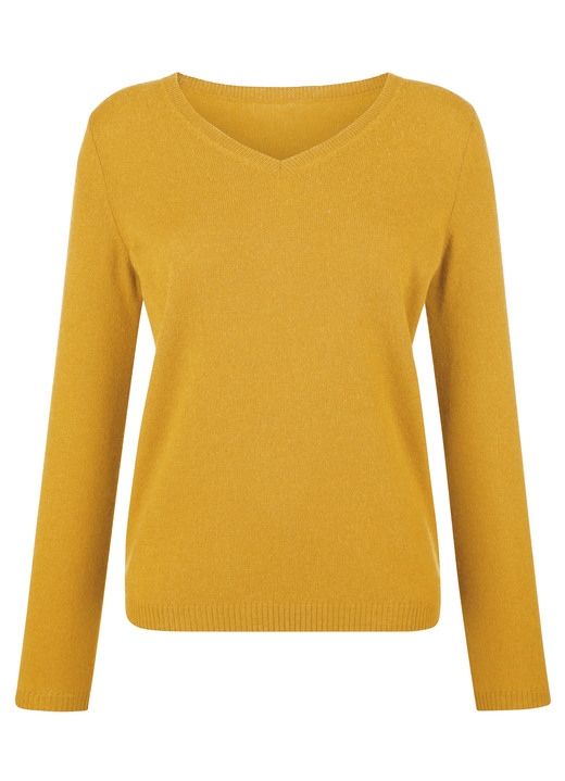 Pullover & Strickmode - Pullover mit Kaschmir , in Größe 038 bis 052, in Farbe SENF Ansicht 1