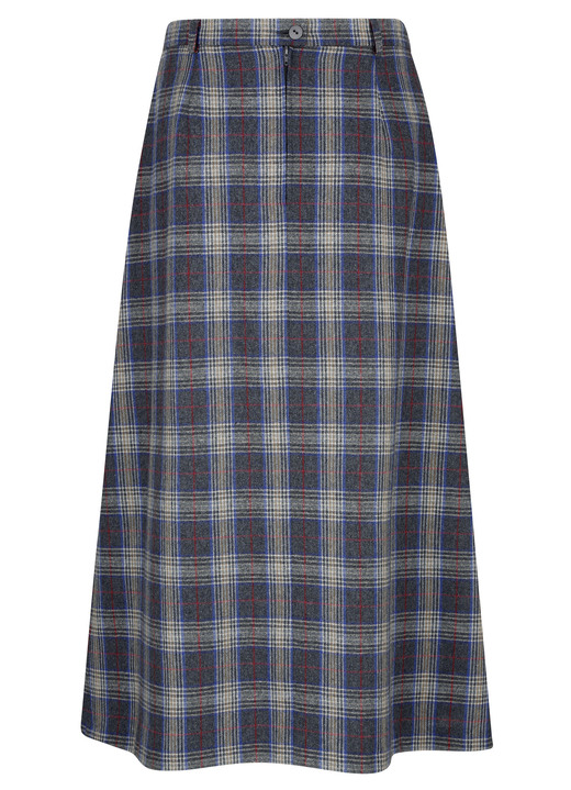 - Rock mit aparter Karo-Dessinierung, in Größe 019 bis 052, in Farbe MARINE-HELLBLAU-TERRAKOTTA Ansicht 2