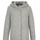 Lang - Longjacke mit fester Kapuze – Farbe HELLGRAU-ECRU – Ansicht 3 Lang - Longjacke mit fester Kapuze, in Größe 038 bis 052, in Farbe HELLGRAU-ECRU – Farbe HELLGRAU-ECRU – Ansicht 3