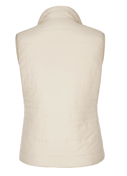 Kurz - Wendeweste mit Reißverschlusstaschen, in Größe 038 bis 052, in Farbe ECRU-SAND Ansicht 7