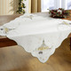 Tischdecken - Tisch- und Raumdekoration mit echter Plauener Spitze, in Größe 110 (Deckchen rund, ø 30 cm) bis 404 (Kissenbezug, 40/40 cm), in Farbe NATUR – Farbe CREME – Ansicht 4