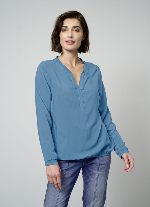 SALE % - Schlupfbluse, in Größe 038 bis 052, in Farbe RAUCHBLAU