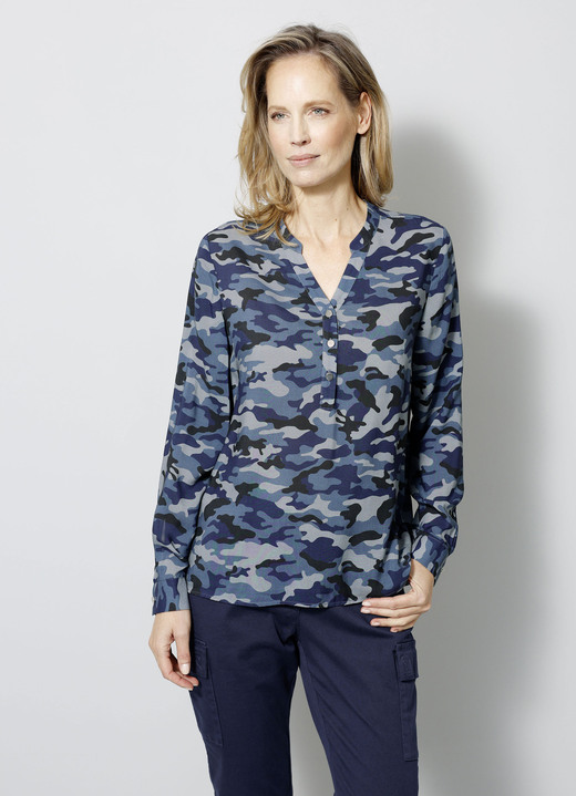 - Schlupfbluse, in Größe 038 bis 052, in Farbe RAUCHBLAU-MARINE Ansicht 2