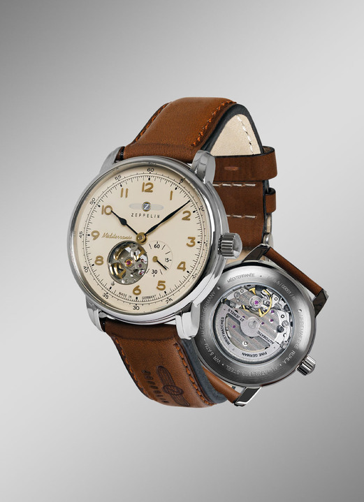 Mechanikuhren / Automatikuhren - Zeppelin-Automatik-Herrenuhr, in Farbe  Ansicht 3