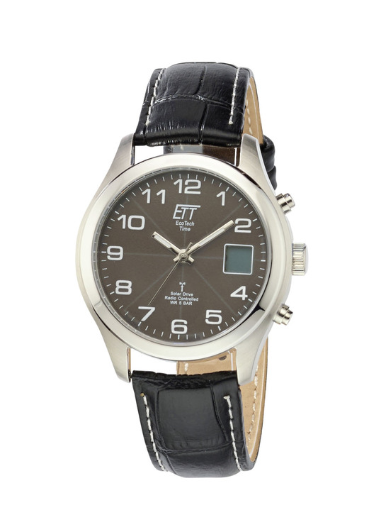 Funkuhren/Solaruhren - ETT Funk-Solar-Herrenuhr Ansicht 2 Funkuhren/Solaruhren - ETT Funk-Solar-Herrenuhr, in Farbe  Ansicht 2